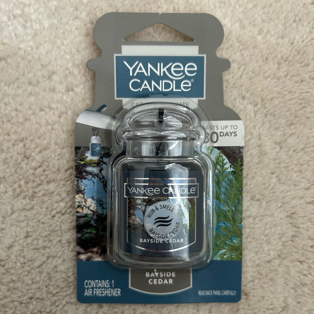 Yankee Candle Bayside Cedar Car Air Freshener Vent Clip New